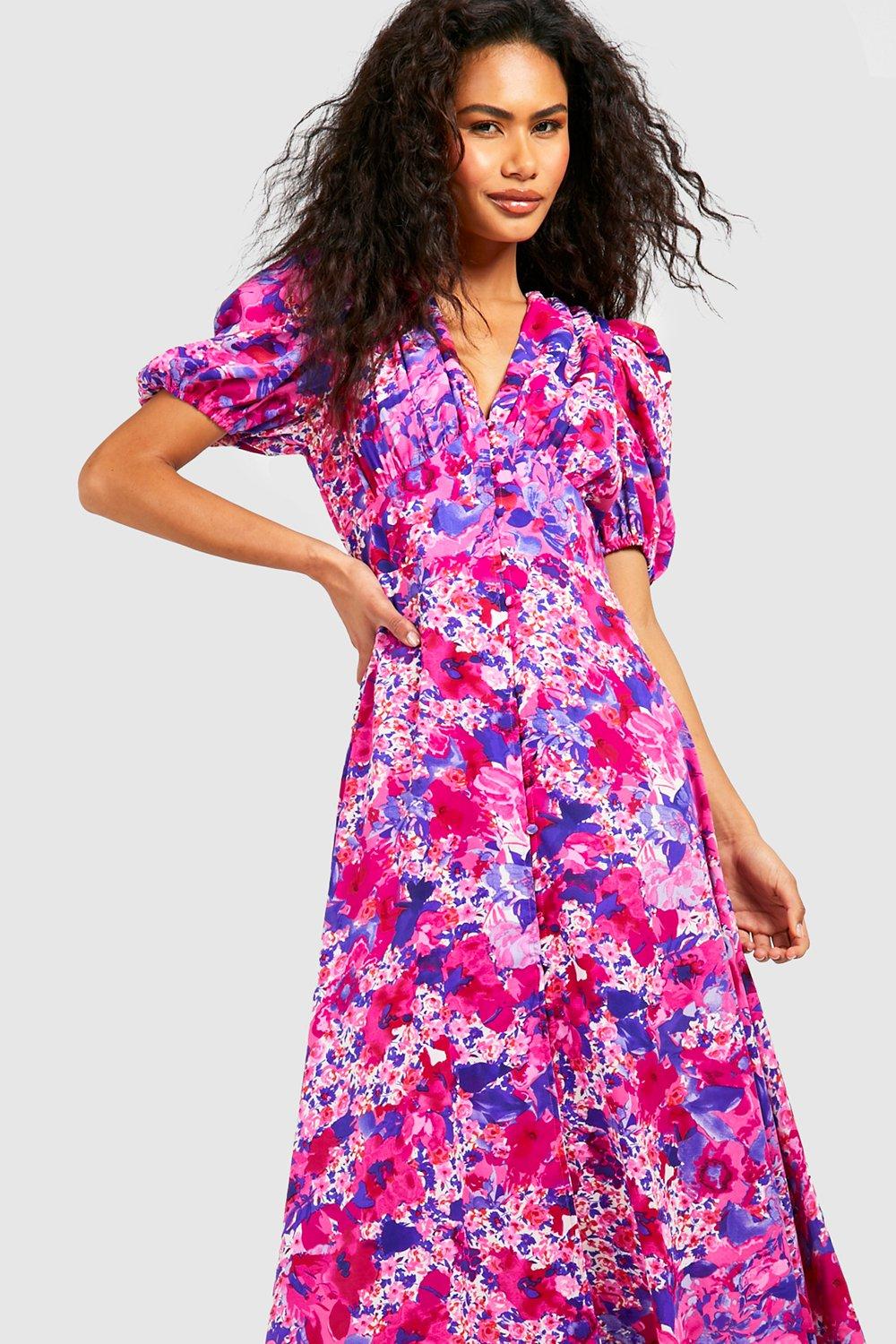 Boohoo robe online fleurie